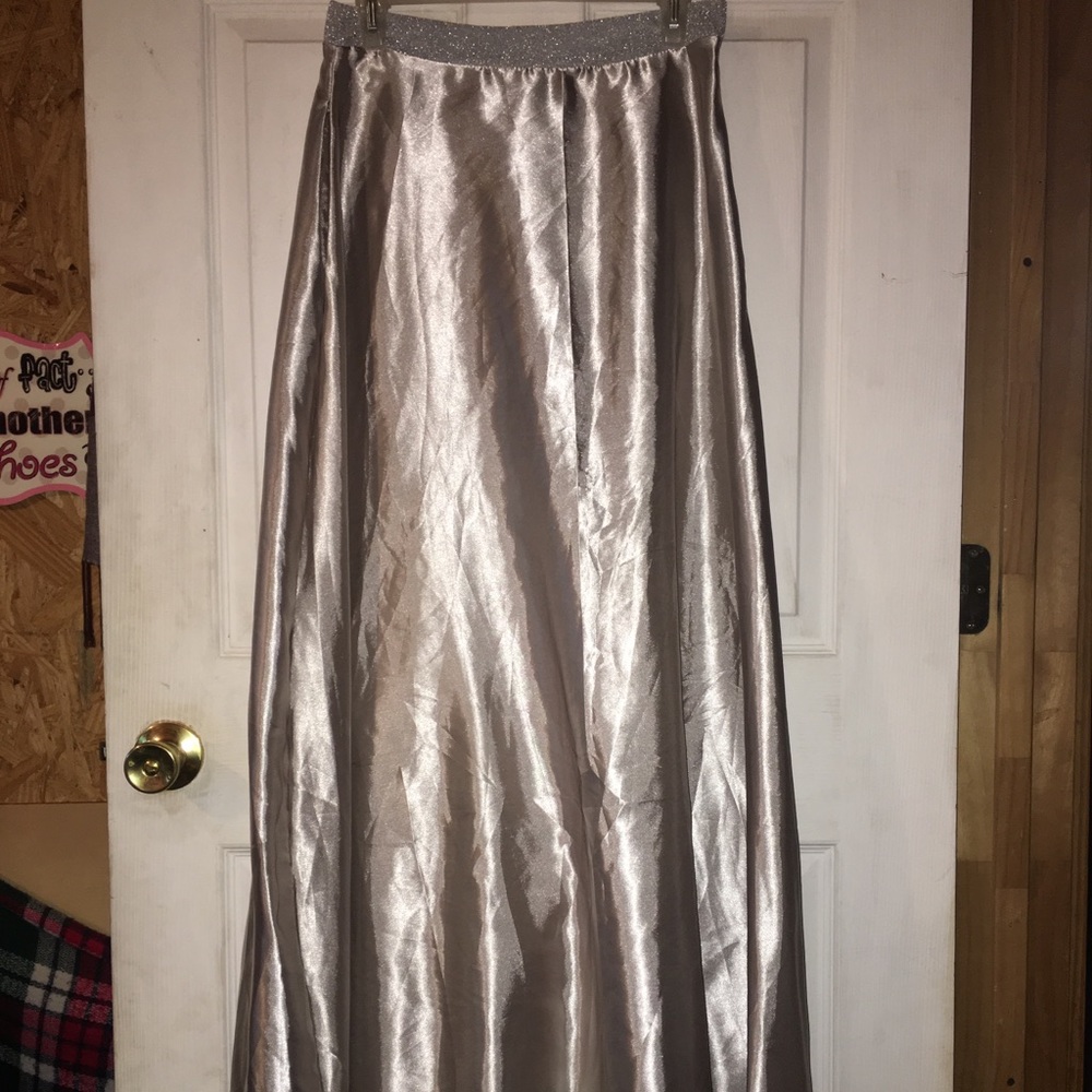 Glittery Silver two piece Homecoming/Prom Dress